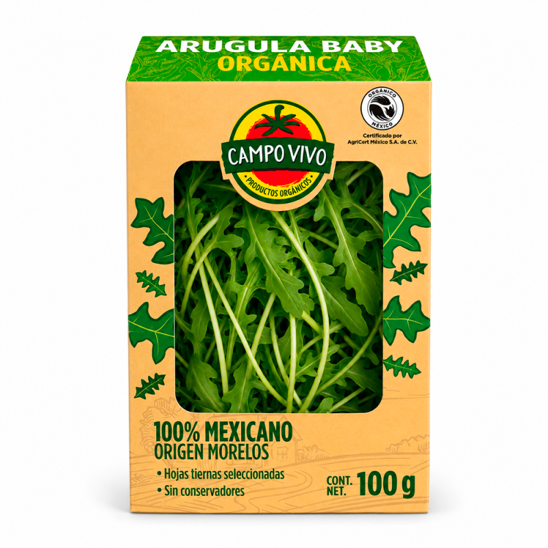 Arúgula Baby Orgánica, 100g