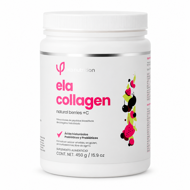 Ela Collagen Natural Berries +C Péptidos Bioactivos, 450g