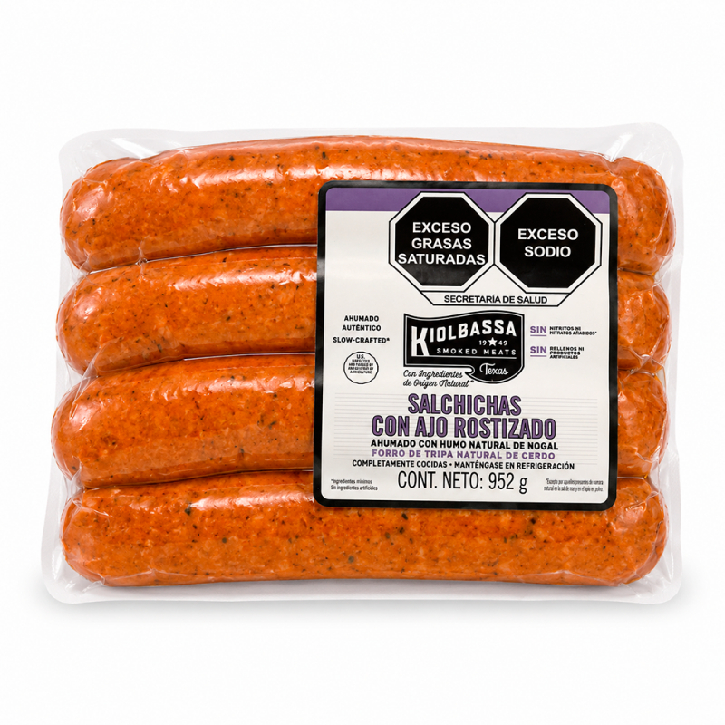 Salchichas de Ajo Kiolbassa, 952g