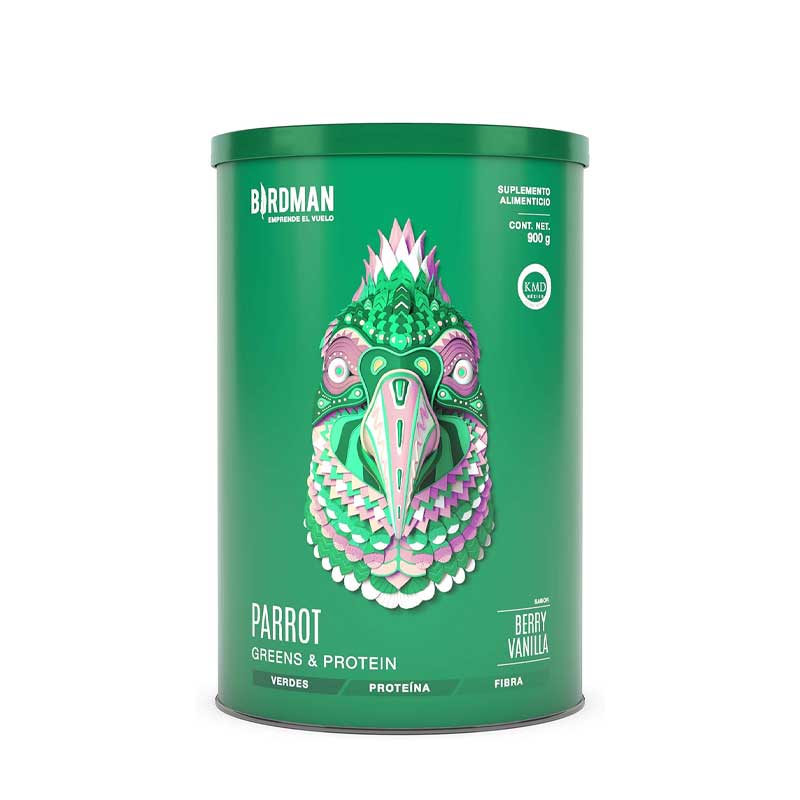 Parrot Greens & Protein Berry Vainilla, 900g