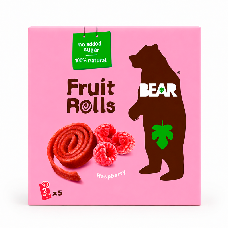 Rollos de Fruta con Frambuesa Bear, 6/520g