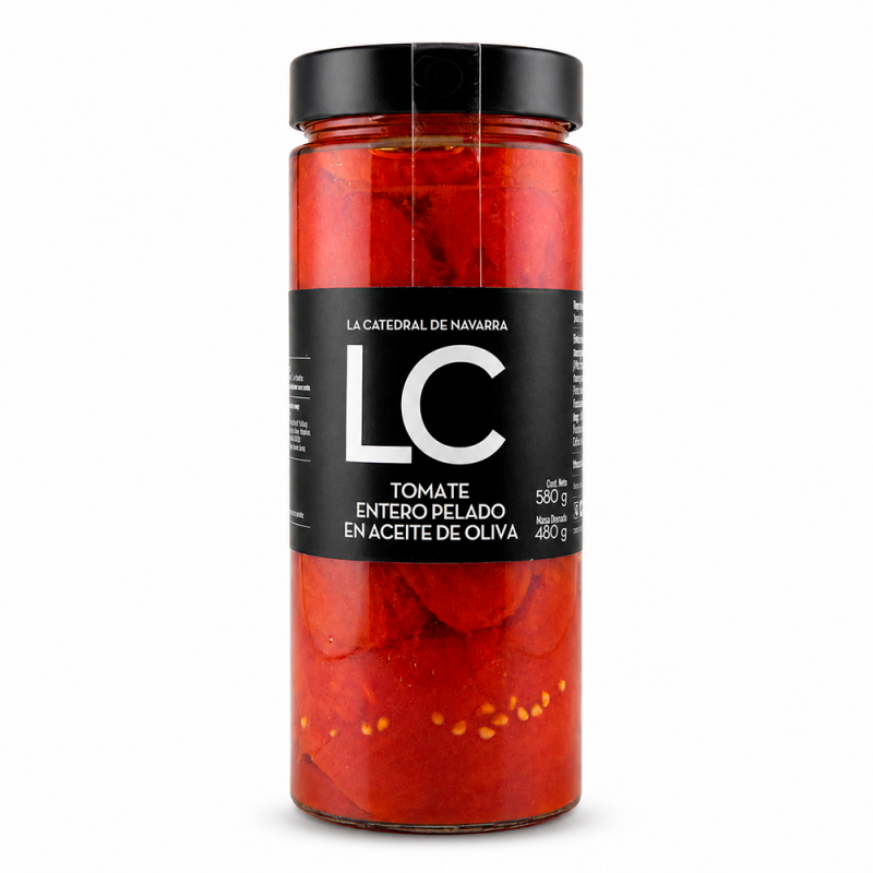Tomates Enteros Pelados en Aceite de Oliva, 575g