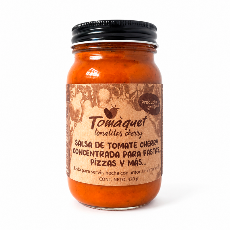 Salsa de Tomate Cherry Concentrada para Pastas, Pizzas y Más, 470 g