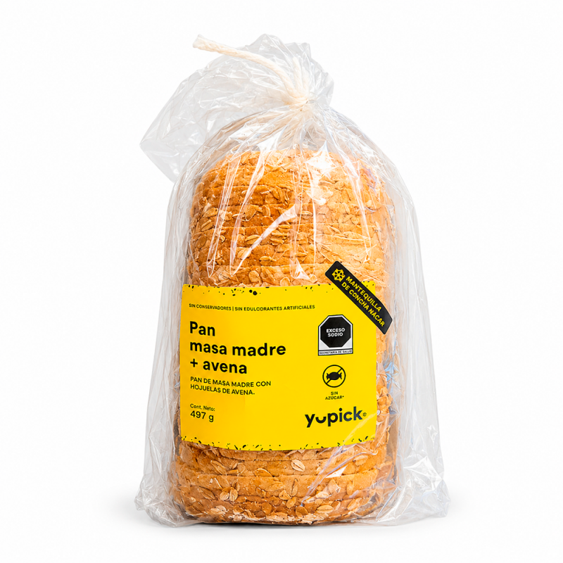 Pan Masa Madre Avena, 497g