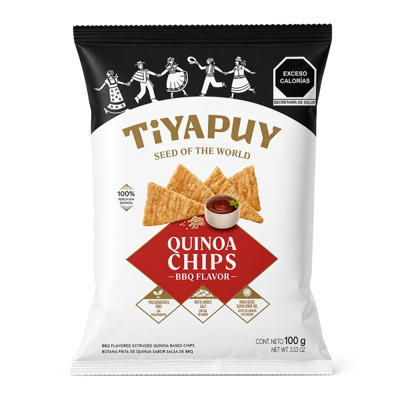 Chips de Quinoa sabor BBQ, 100g