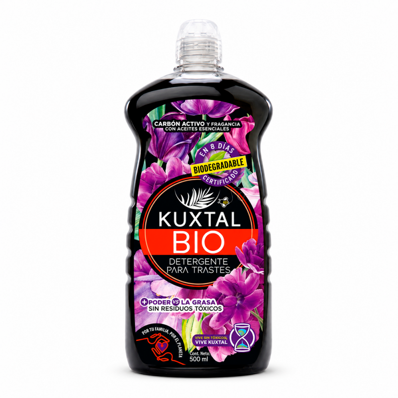 Bio detergente líquido para trastes con Carbón Activo, 500ml