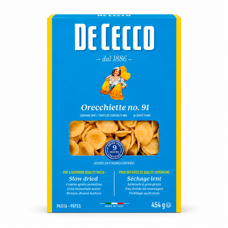 Pasta Orecchiette de Semola, 454g