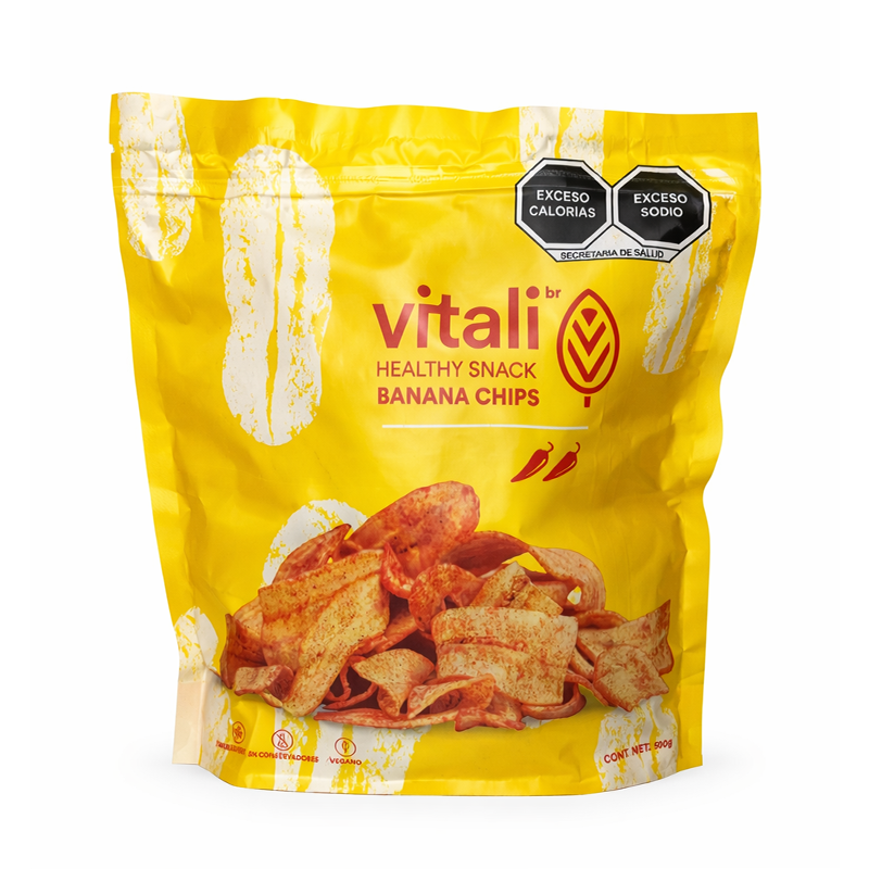 Plátanos Deshidratados con Chile, 500g