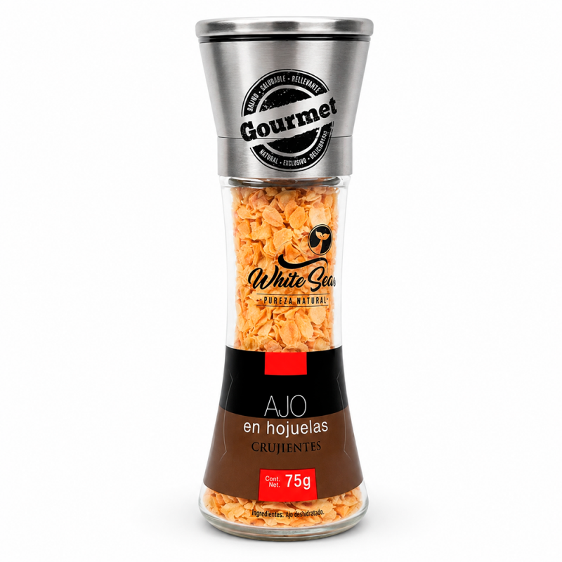 Ajo en Hojuelas con Molino, 75g