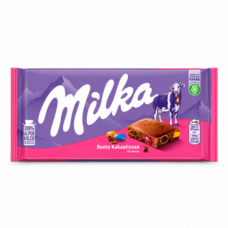 Milka Bunte Kakaolinsen, 100g