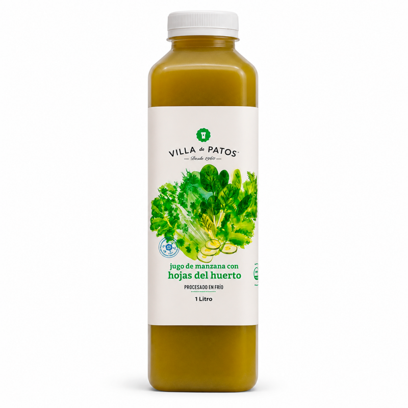 Jugo de Manzana y Hojas del Huerto, 500ml