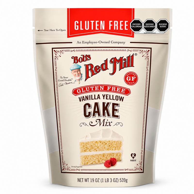 Mezcla para Pastel de Vainilla sin Gluten, 454g