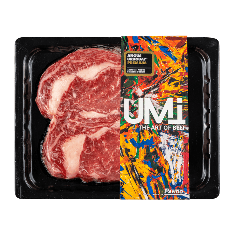 Rib Eye Uruguayo en Steaks BMS 5+, 750g/2pz