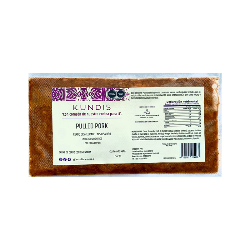 Pulled Pork en salsa BBQ, 750g