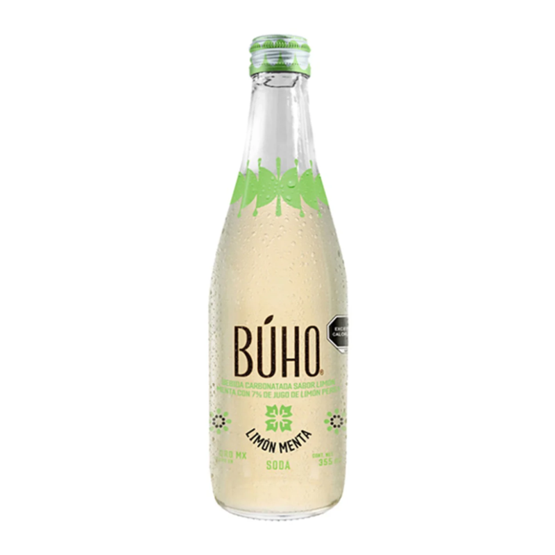 Búho Soda Limón Menta, 355ml