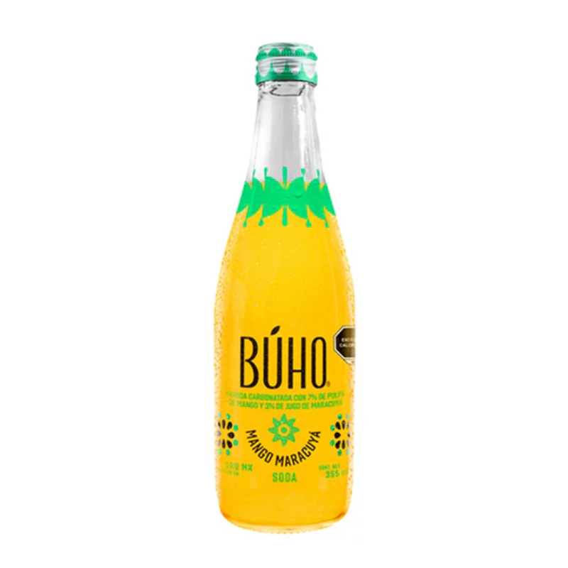 Búho Soda Mango Maracuyá, 355 ml