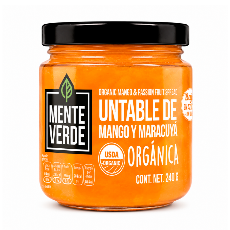 Untable de Mango con Maracuyá Orgánica, 240g