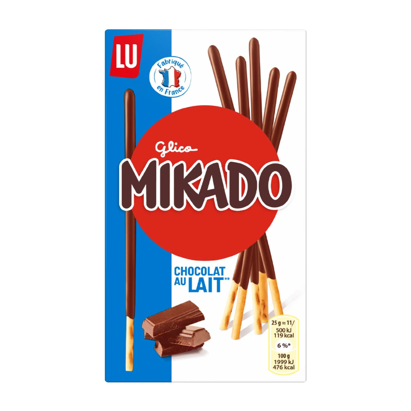 Galleta Mikado Choco Leche, 90g