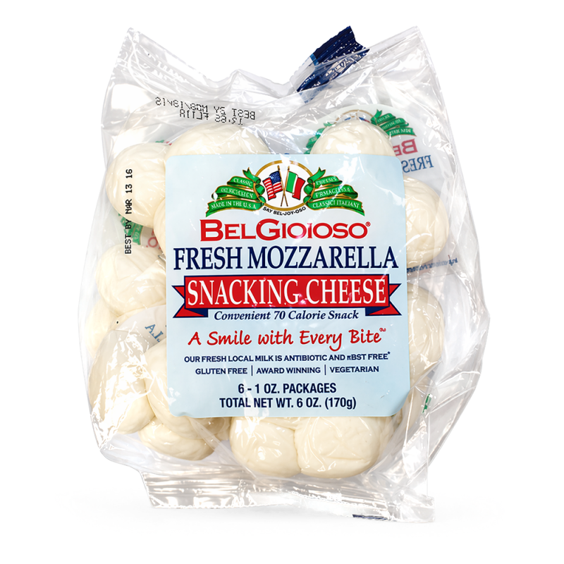 Queso Mozzarella Fresca Snack, 6pzas