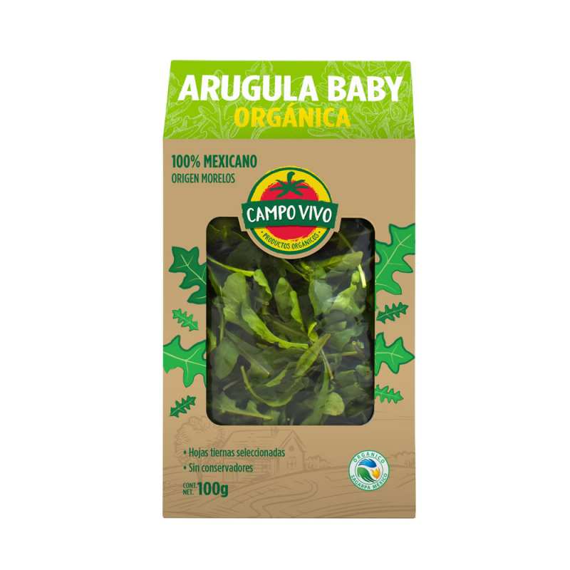 Arúgula Baby Orgánica, 100g