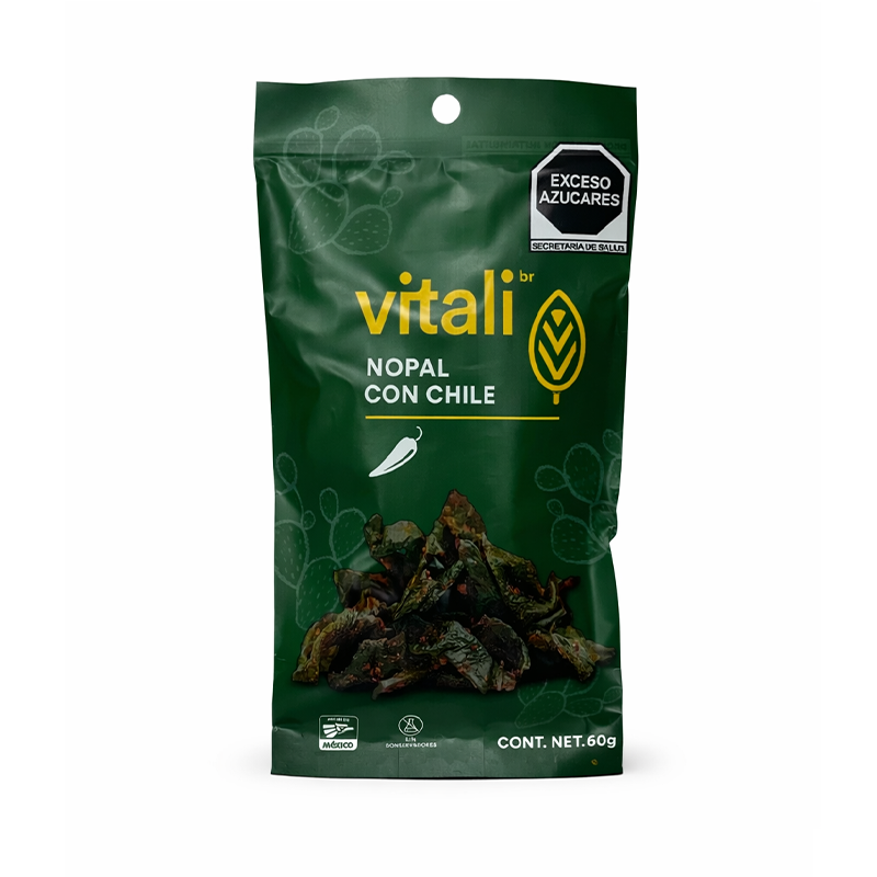 Nopal deshidratado con chile, 60g