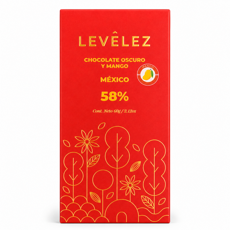 Chocolate Oscuro y Frambuesa 58%, 60g