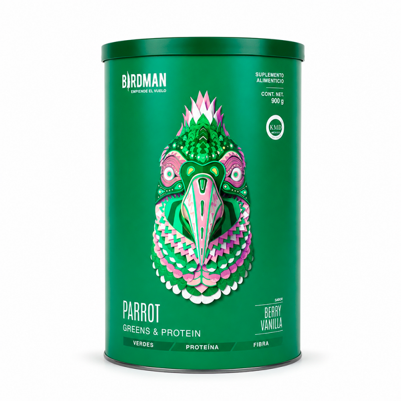 Parrot Greens & Protein Berry Vainilla, 900g