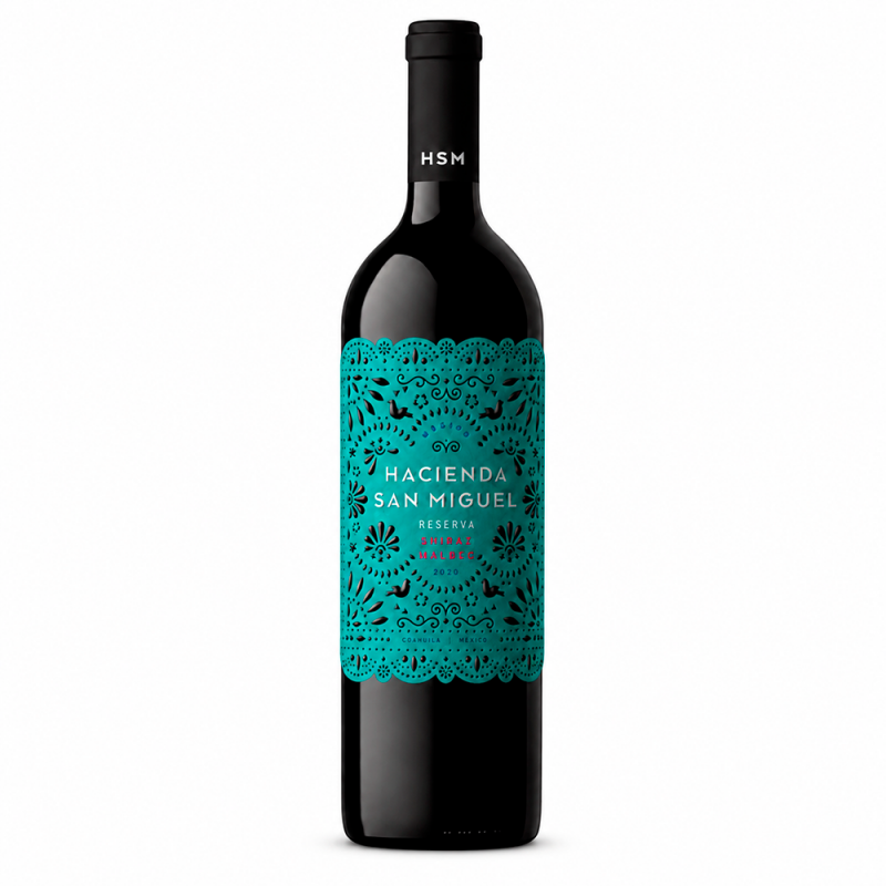 Vino Tinto Hacienda San Miguel Shiraz Malbec Reserva, 750ml