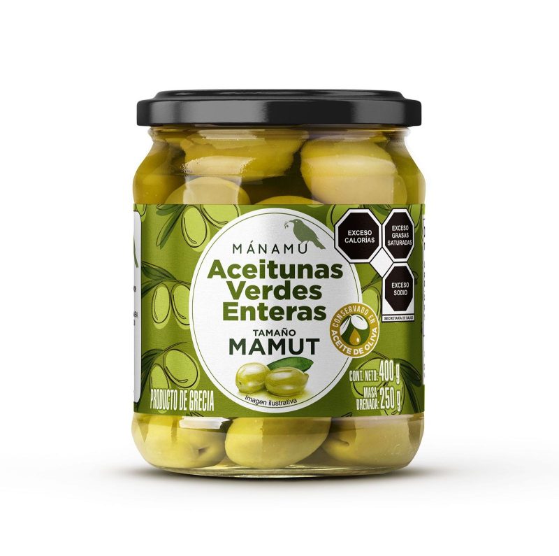 Aceituna Verde Entera, 460g