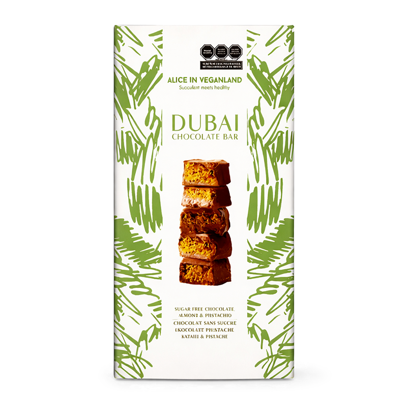 Barra de chocolate DUBAI sin Azúcar, 175g