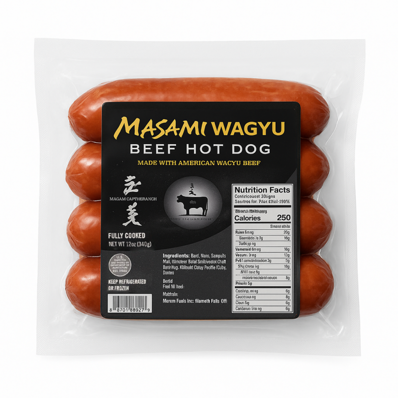 Salchicha Hot Dog Wagyu Cross, 4pz
