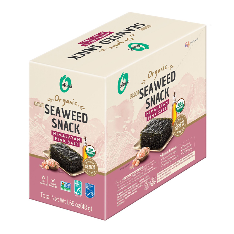 Snack de Alga Marina Orgánica con Sal Rosa del Himalaya, 10pzas