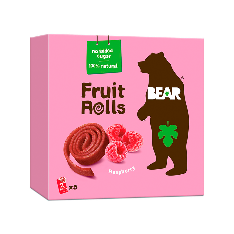Rollos de Fruta con Frambuesa Bear, 6/520g