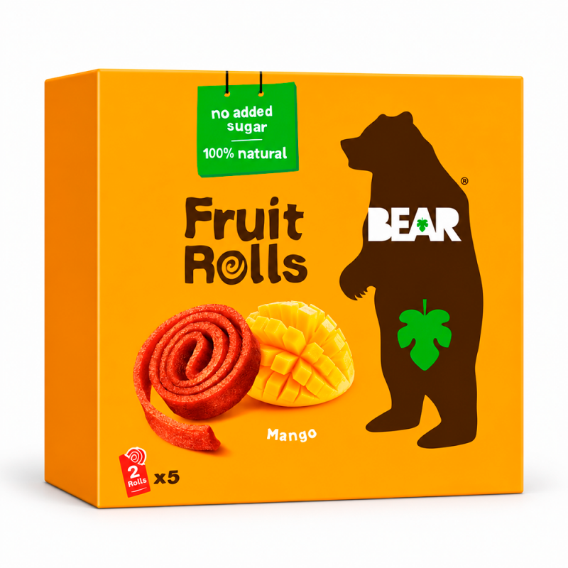 Rollos de Fruta con Mango Bear, 6/520g