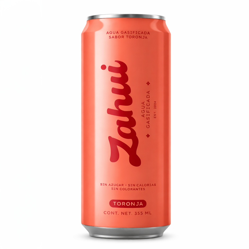 Agua Gasificada Zahui Toronja, 355 ml