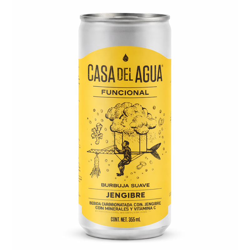 Casa de Agua Funcional Jengibre, 355ml