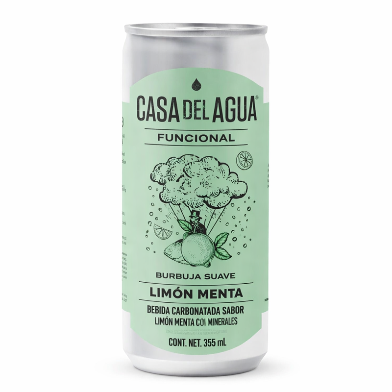 Casa del Agua Limón-Menta, 355ml