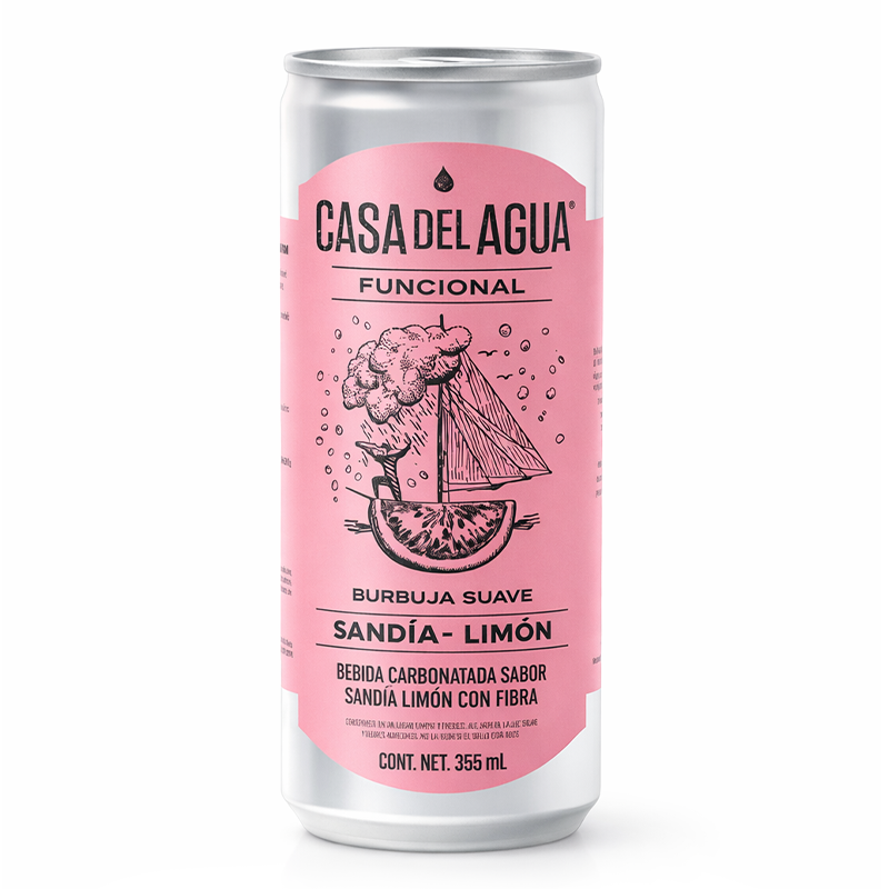 Casa de Agua Sandía-Limón, 355ml