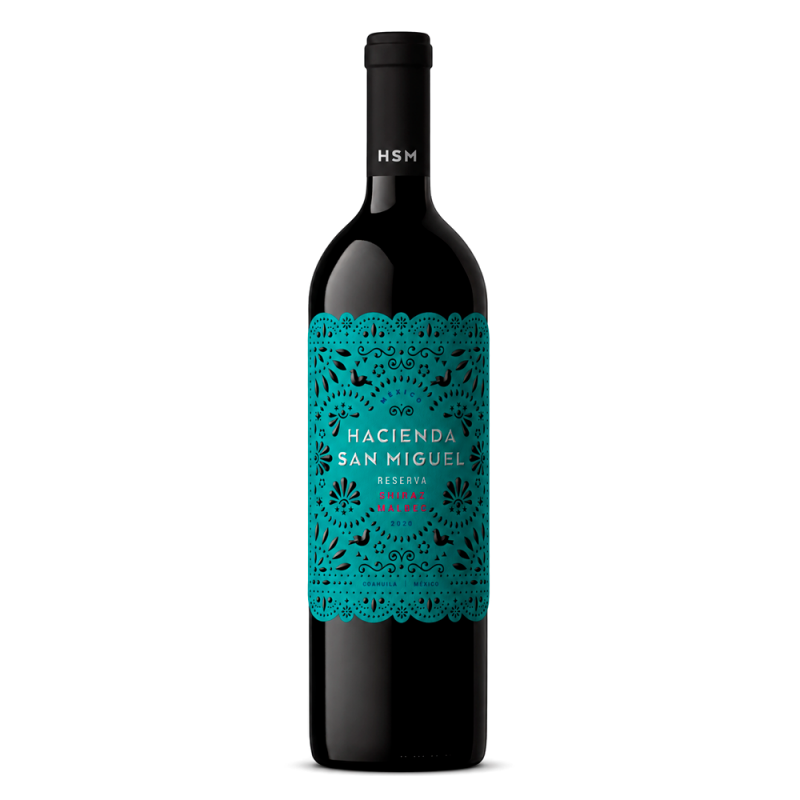 Vino Tinto Hacienda San Miguel Shiraz Malbec Reserva, 750ml