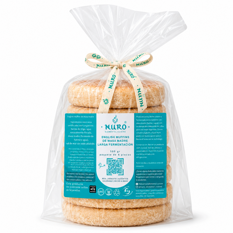 English Muffin de Masa Madre y Larga Fermentación, 500g