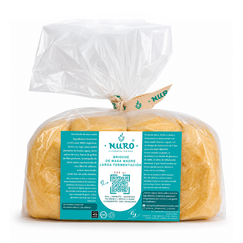 Brioche Orgánico de Masa Madre y Larga Fermentación, 550g
