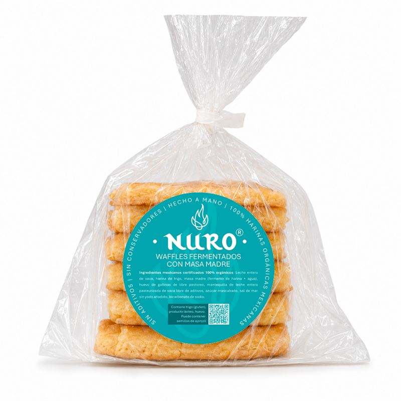 Waffles Orgánicos de Masa Madre y Larga Fermentación, 220g