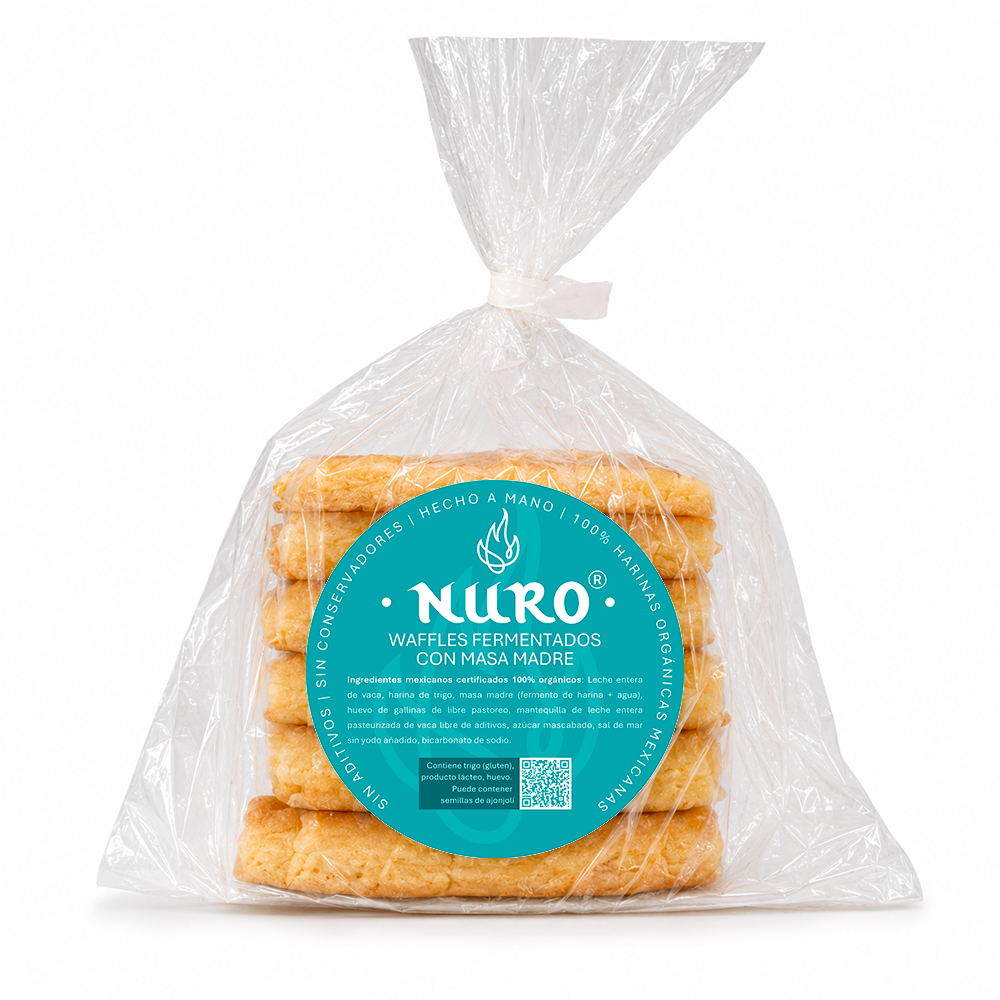 Waffles Orgánicos de Masa Madre y Larga Fermentación, 220g