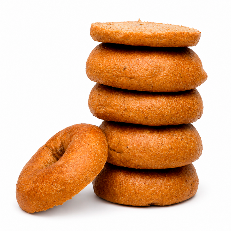 Bagel de Centeno Oscuro de Masa Madre