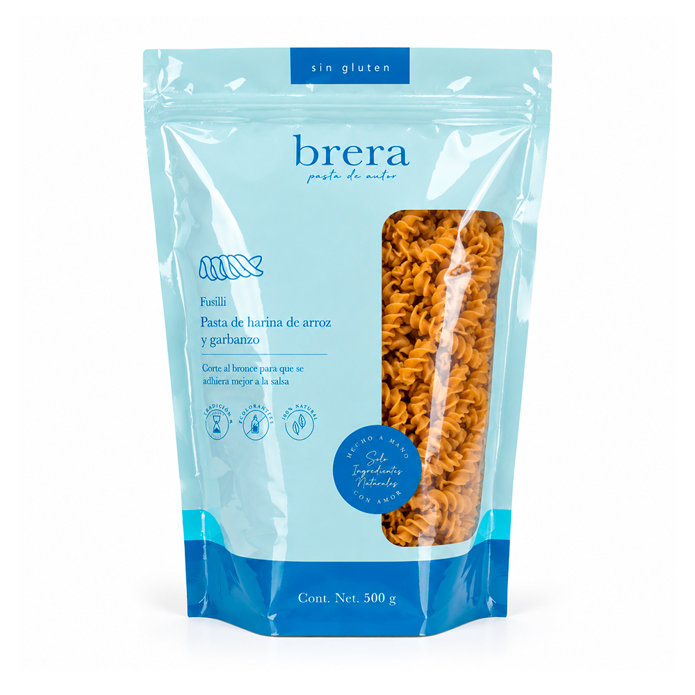 Fusilli sin Gluten Harina de Arroz y Garbanzo, 500g