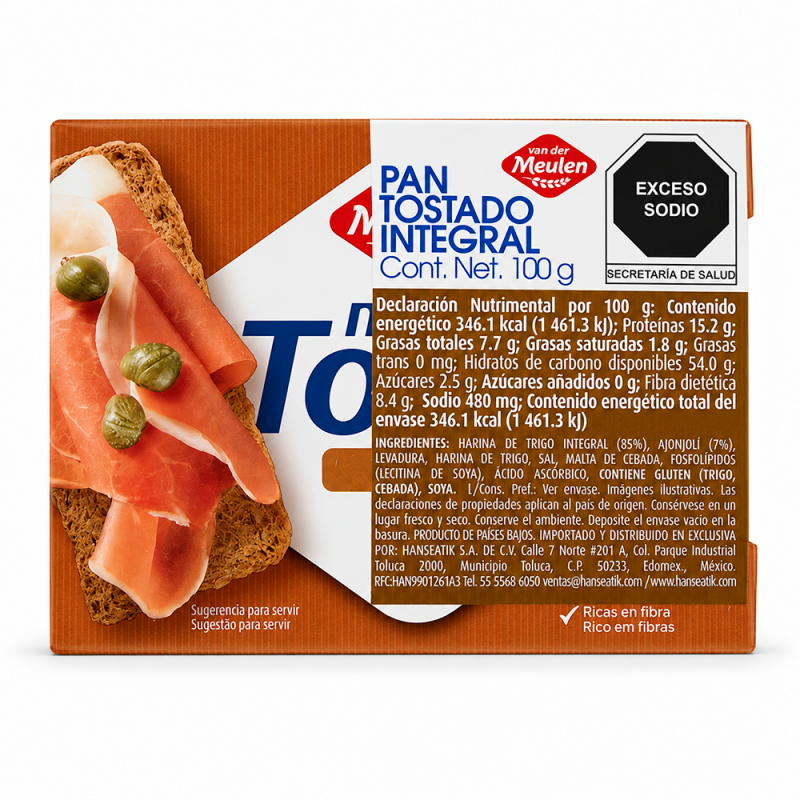 Pan Melba Integral, 100g