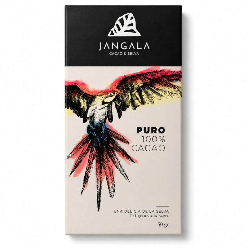 Barra de Chocolate Puro 100% Cacao, 50g