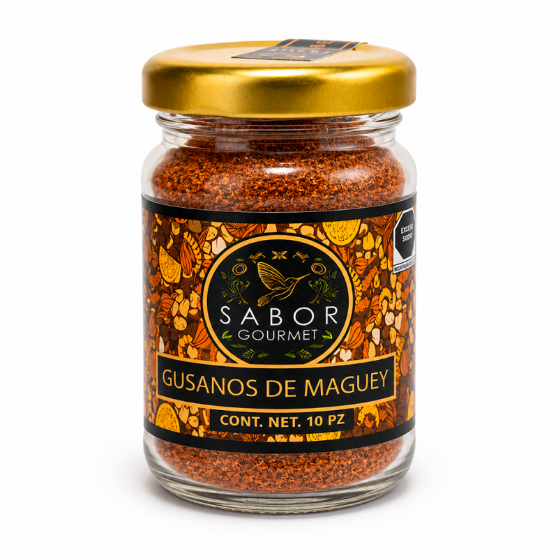 Sal de Gusano de Maguey con Flor de Sal y una Mezcla de Chiles, 45g
