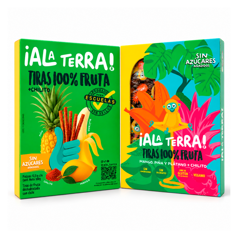 Tiras 100% de Fruta con Chilito, 100g